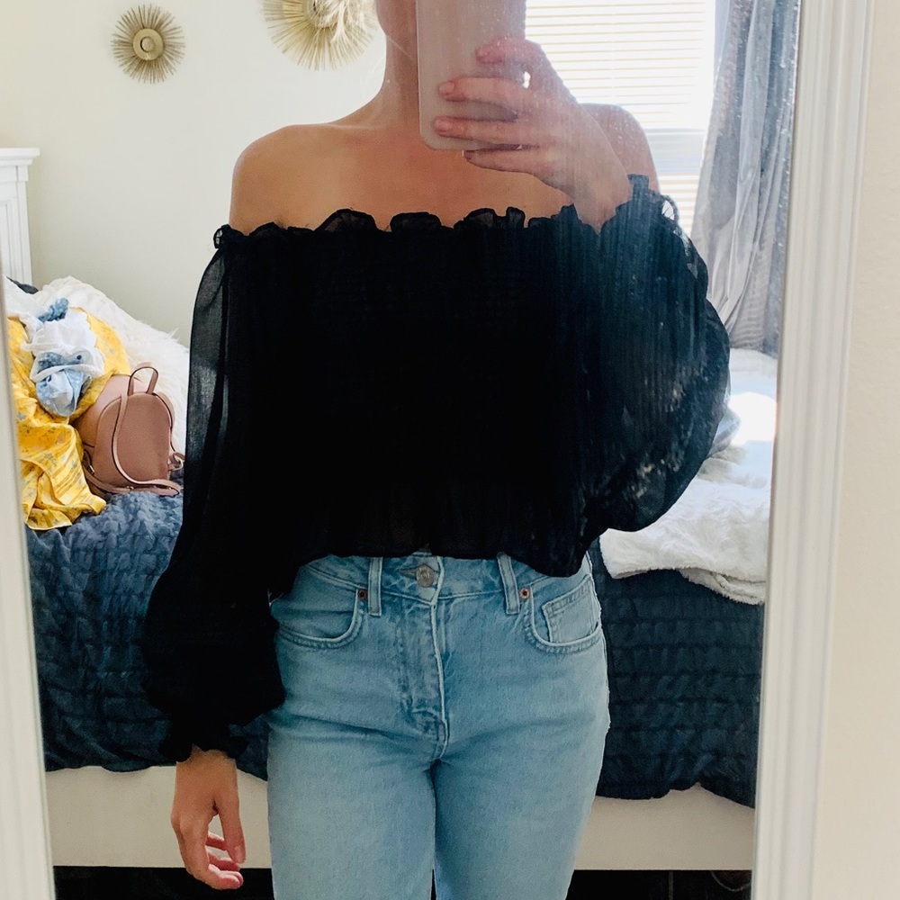 Sheer off the shoulder top